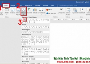 Cách vẽ nét đứt trong Word để tạo kiểu cho các hình vẽ cực dễ