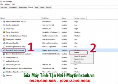 Cách khắc phục lỗi máy tính không có Realtek HD Audio Manager