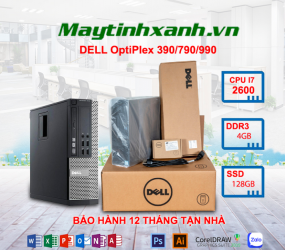 Thùng CPU Dell Optiplex 390/790/990/i7/4gb/ssd128
