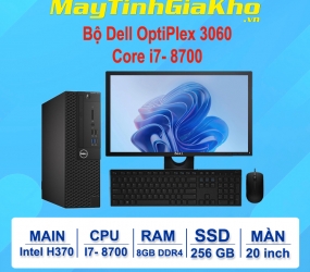 Bộ Máy Tính Dell Optilex 3060sff-I7-8700T/8/256/20" Like New Fullbox