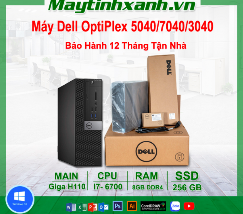 Thùng Dell optilex 3040 core i7 gen 6- Văn Phòng