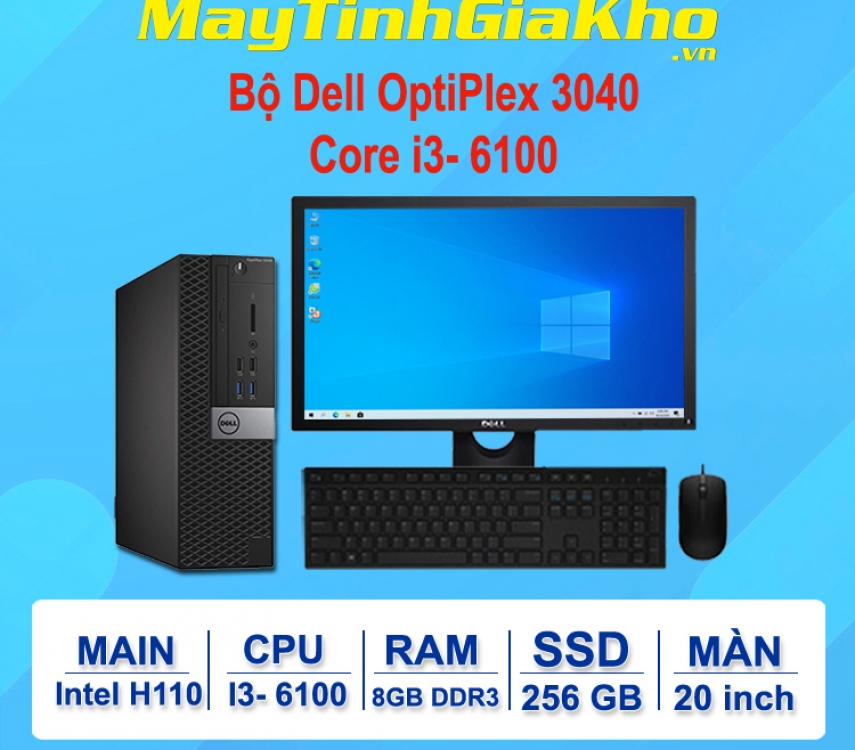 Bộ máy Dell Optiplex 3040 Core I3 gen 6