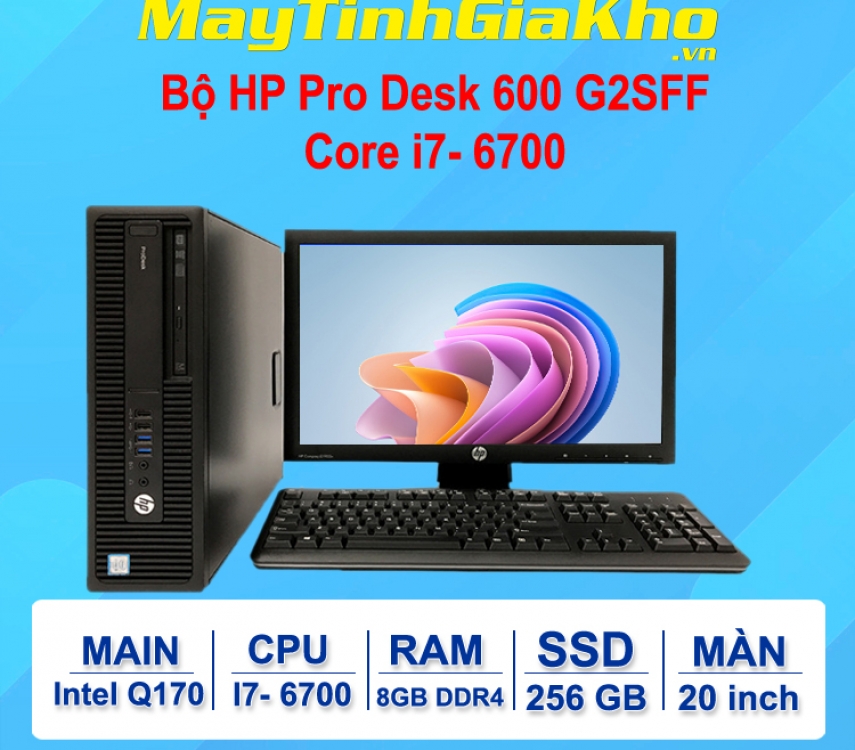 Bộ Máy Tính HP ProDesk 600 G2 Core I5-6400/8/256/20" Like New Fullbox